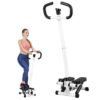 Steppers for Exercise at Home, Fitness Smart Twist Stair Stepper Machine with Handlebar, Stepper Machine Home Workout Equipment, Space Saving Stair Climber
