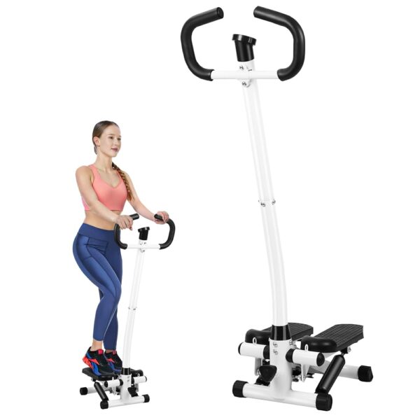 Steppers for Exercise at Home, Fitness Smart Twist Stair Stepper Machine with Handlebar, Stepper Machine Home Workout Equipment, Space Saving Stair Climber