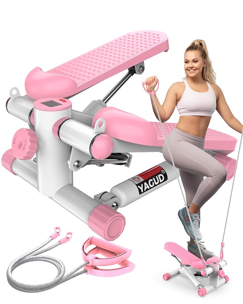 Steppers for Exercise at Home, Mini Stair Stepper with Resistance Bands, Portable Under Desk Stepper Workout Step Machine 300 lbs Weight Capacity Steppers for Exercise at Home, Mini Stair Stepper with Resistance Bands, Portable Under Desk Stepper Workout Step Machine 300 lbs Weight Capacity