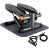 Steppers for Exercise at Home, Mini Stepper with Resistance Bands, 350 LBs Stair Steppers with Anti Slip Mat, Hydraulic Fitness Stepper for Home Office