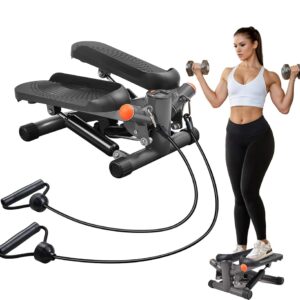 Steppers for Exercise at Home,Mini Stepper with Resistance Bands,Stair Stepper for Home,Stepper Machine with LCD Monitor，Stepper Machine for Full Body Workout