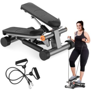 Steppers for Exercise at Home, Mini Stepper with Resistance Bands, Stair Stepper Workout Machine