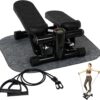 Steppers for Exercise at Home, Mini Stepper with Resistance Bands, Stair Stepper for Home, Stepper Exercise Machine, Compact Stepper Workout Equipment