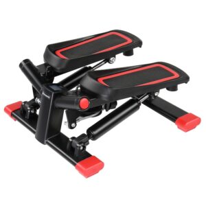 Steppers for Exercise at Home, Mini Stepper with Resistance Bands, Stair Stepper with 220LBS Loading Capacity, Step Fitness Machines with LCD Monitor