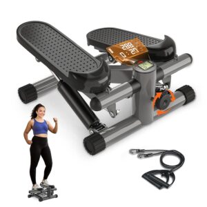 Steppers for Exercise at Home, Mini Stpper with Resistance Bands, 331lbs Load Capacity Stair Stepper for Home, Portable Great Workout Exercise Equipment Stepper for Home Gym...
