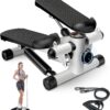 Steppers for Exercise at Home, Stair Stepper with Resistance Bands for Home Fitness, Mini Stepper with 331 LBS Loading Capacity, Stepper Portable Home Workout Exercise Equipment