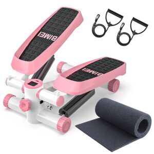 Steppers for Exercise, Mini Stepper Machine with Resistance Bands & Calories Count, Stair Steppers for Exercise 330 lbs Weight Capacity, Portable Stair Stepper Exercise...