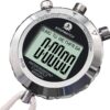 Stopwatch, Metal Stop Watch for Sports 10/100/400 Laps, Stopwatches Timer for Coach Sports Running with 0.01second & 0.001second Timing, Conutdown, Alarm