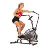 Sunny Health & Fitness Fan Bike Trainer w/Digital Monitor, Air Cardio Exercise for Full Motion Arm/Leg Training at Home and Adjustable Cushion Seat, Optional 4-way Adjustment
