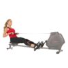 Sunny Health & Fitness Folding Magnetic Rowing Machine with 43" Slide Rail, 285 LB Max Weight, Quiet & Smooth Motion, Digital Monitor, and Ergonomic Pedals with Optional Free...
