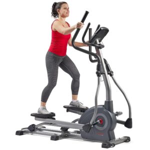 Sunny Health & Fitness Magnetic Elliptical Trainer Machine w/Built-in Pulse Sensor, Low Impact Cardio Exerciser & Full-Body Cross Training for Home, Optional Bluetooth Link to...