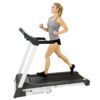 Sunny Health & Fitness Premium Foldable Treadmill for Home, Running or Walking with Auto Incline, Shock Absorption, Digital Display, Optional 20” Running Deck, Free SunnyFit App...