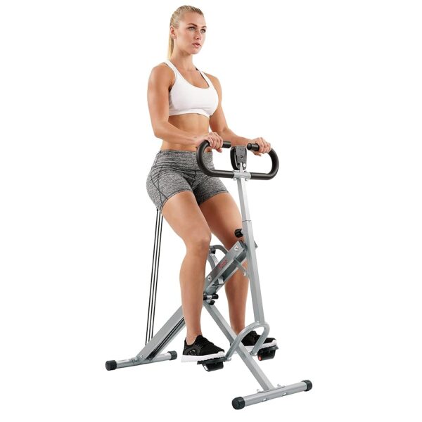 Sunny Health & Fitness Row-N-Ride Squat Assist Trainer for Glutes & Full Body Cardio Workout with Adjustable Resistance, Optional Full Motion & Smart Feature with Free Sunnyfit...