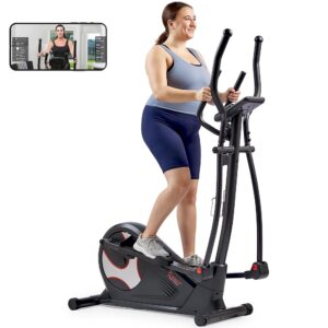 Sunny Health & Fitness Smart Endurance Elliptical Trainer w/Long Stride, Home Cardio Exerciser & Full-Body Cross Training Machine, Free SunnyFit App Bluetooth Link, Optional 12"...