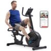 Sunny Health & Fitness Smart Recumbent Bike Exercise Machine, 350LB Capacity, X-Crank Design, Adjustable Cushion Seat for Adult/Seniors Workout at Home, Exclusive Free SunnyFit...