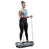 Sunny Health & Fitness Vibration Plate Exercise Machine, Full Body Vibrate Platform for Lymphatic Drainage with Multiple Speeds and Modes, Vibrating Plate Machine for Tension...