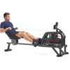 Sunny Health & Fitness Water Rowing Machine with Intense Dynamic Real-Time Resistance, 300 LB Capacity Water Rower Machine with Optional Free SunnyFit App Connectivity for...