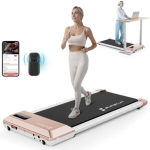 SupeRun Smart Walking Pad Treadmill 2024 Newest, Under Desk Treadmill for Home Office, Quiet Portable Walking Treadmill with 2.5 HP, 265 lbs Capacity