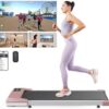 SupeRun Walking Pad, Under Desk Treadmills for Home Office, 3 in 1 Portable Walking Treadmill Jogging Walking, 2.5 HP Quiet, 300 Lb Capacity, Remote and APP Control, LED Display