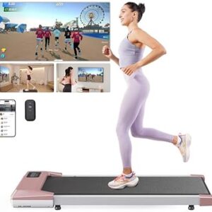 SupeRun Walking Pad, Under Desk Treadmills for Home Office, 3 in 1 Portable Walking Treadmill Jogging Walking, 2.5 HP Quiet, 300 Lb Capacity, Remote and APP Control, LED Display