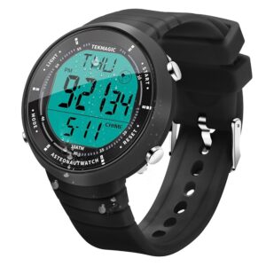 Swimming and Diving Wristwatch 10 ATM Waterproof Sports Watchwith Multiple Functions of Alarm Clock, Stopwatch, Countdown, Dual Time, 12 and 24 Hour Format Switchable, Silicone...
