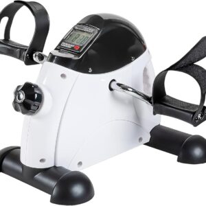 TABEKE Mini Exercise Bike, Under Desk Bike Pedal Exerciser for Home & Office, Portable Foot Cycle Arm & Leg Peddler Machine with LCD Screen Displays