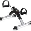 TABEKE Pedal Exerciser, Under Desk Bike Stationary Exerciser for Arm and Leg Workout, Portable Folding Sitting Cycle