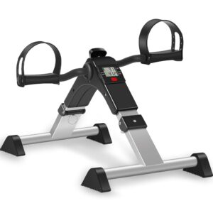 TABEKE Under Desk Bike Pedal Exerciser, Fully Assembled Mini Exercise Bike for Leg and Arm Workouts, Foldable Desk Bike Peddler Machine for Seniors with Clear LCD Display &...