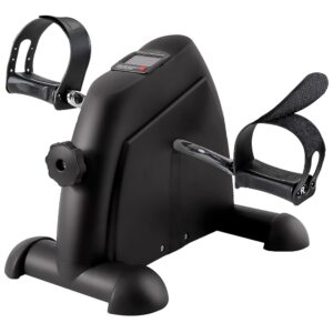 TABEKE Under Desk Bike Pedal Exerciser - Mini Exercise Bike for Arm/Leg Exercise, Pedal Exerciser for Seniors with LCD Display