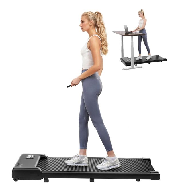 THAILE Walking Pad, Under Desk Treadmill 330 lbs Capacity, 3 in 1 Mini Walking Pad Treadmill for Home, Office with LED Display, 2.5 HP Quiet Treadmill for Small Spaces
