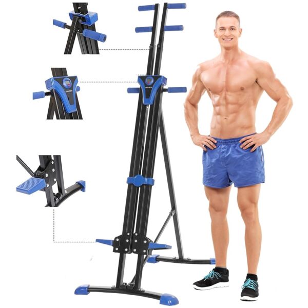 The ONLY Vertical Climber Machine Combined Resistance Training and High-Intensity Cardio for Home, More Than 350 lbs Weight Capacity，Full Body Stair Climber，Home Gym Exercise...
