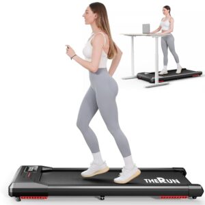 THERUN Walking Pad, 2.5 HP Under Desk Treadmill with Remote Control for Walking and Jogging, 265lbs Capacity Widen Running Belt Portable Walking Desk Treadmill LED Display for...
