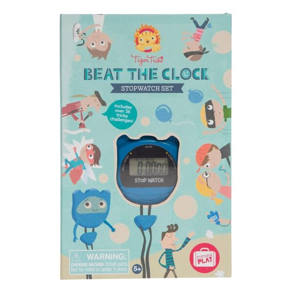 Tiger Tribe: Beat The Clock - Stopwatch Set - Includes 36+ Tricky Challenges, Time Based Activities, Solo Or Team Play, Kids Ages 5+