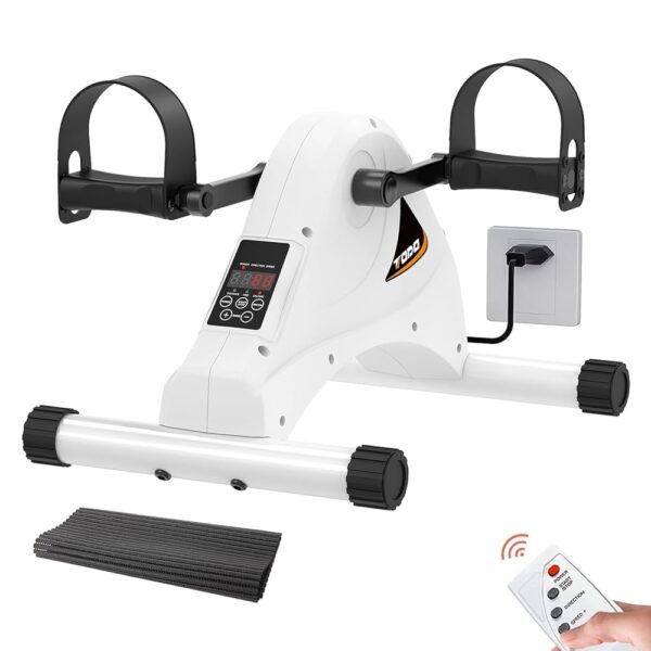 TODO Motorized Pedal Exerciser Mini Exercise Bikes, Under Desk Bike Peddler Exerciser for Seniors Rehab and Arm Leg Physical Therapy