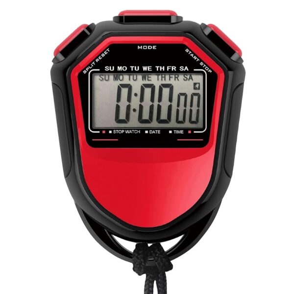 Training Stopwatch,Waterproof Stopwatch Digital Handheld LCD Timer Chronograph Sports Counter with Strap for Swimming Running Football Training