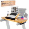 Treadmill Desk Attachment - Desk for Treadmill with Comfortable Wrist Rest Stable Straps Cup Holder Anti-Slip Pads Walking Desk Treadmill and Phone Slot