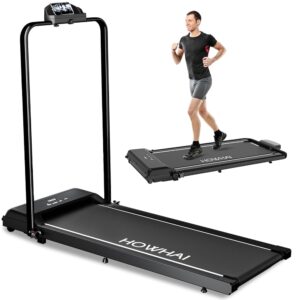 Treadmill, Walking Pad Treadmills for Home with 2.5HP, Speed 6.2-7.6MPH Walking Pad with Handle Bar, Foldable Treadmill, Remote Control and LED Display, Space-Saving Size for...