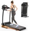 Treadmill with Incline, 3.0HP Foldable Treadmill for Home Office Small Space Portable Walking Treadmill 240 Lbs with 12 Preset PROG, LED Display, Speaker and Cup Holder