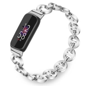 TRUMiRR Band for Fitbit Luxe Women, Stainless Steel Band Jewelry Strap for Fitbit Luxe Fitness Tracker