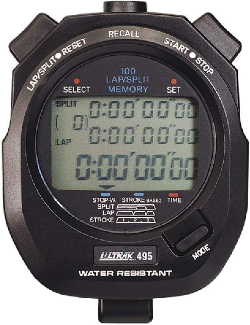 ULTRAK 495 100 Lap Memory Black Professional Stopwatches Continuous Display of Event Time New ULTRAK 495 100 Lap Memory Black Professional Stopwatches Continuous Display of Event Time New