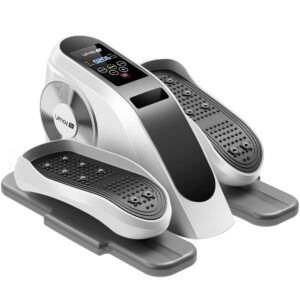 UMAY Fitness Under Desk Elliptical Trainer Machine, 12 Level Speeds Mini Ellipse Leg Exerciser for Home Seniors, Forward & Backward Direction, Manual and Electric Mode, Seated...