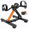 Under Desk Bike Pedal Exerciser, Adjustable Heights & Foldable Cycle Exercise Bike for Office,Stable Peddler Exerciser with Suction Cup Feet for Seniors, Fitness Exerciser for...