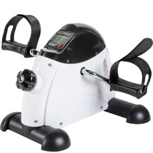 Under Desk Bike Pedal Exerciser - TABEKE Mini Exercise Bike for Arm/Leg Exercise, Pedal Exerciser for Seniors with LCD Display