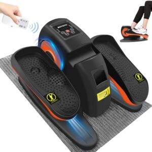Under Desk Elliptical, 10 Adjustable Speeds Ellipse Leg Exerciser While Sitting for Seniors & Adults, Fully Assembled Leg Exercise Pro Compact Pedal Ellipse with Remote Control