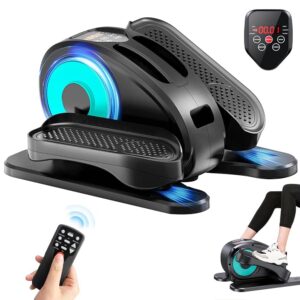Under Desk Elliptical, Electric Foot Pedal Exerciser, Fully Assembled Seated Elliptical, Compact Elliptical Exercise Machine with Remote Control, Portable Ellipse Leg Exerciser...