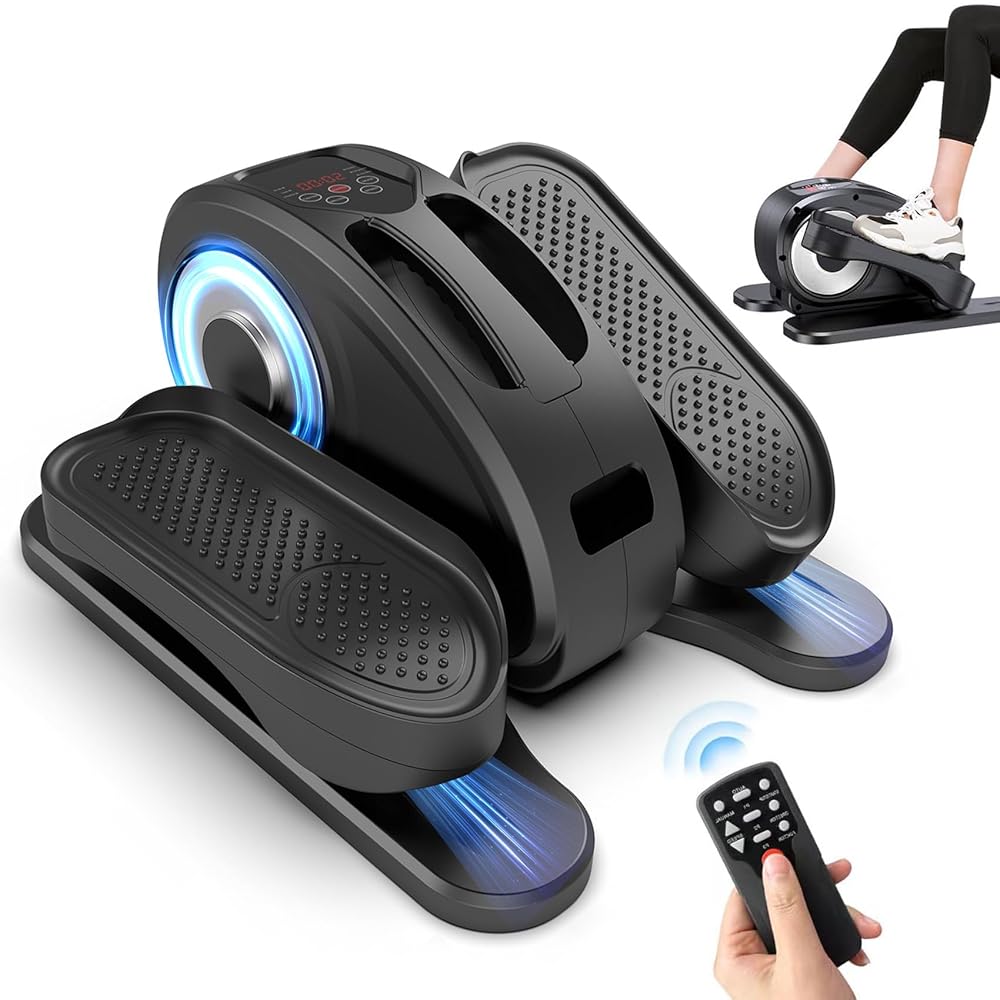 Under Desk Elliptical Electric Foot Pedal Exerciser, Portable Elliptical Ellipse Leg Exerciser for Seniors, Quiet Compact Elliptical Exercise Machine with Remote Control Under Desk Elliptical Electric Foot Pedal Exerciser, Portable Elliptical Ellipse Leg Exerciser for Seniors, Quiet Compact Elliptical Exercise Machine with Remote Control