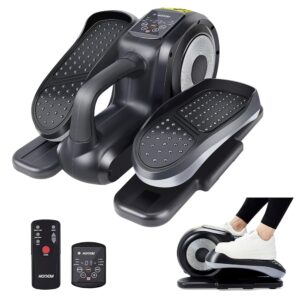 Under Desk Elliptical Electric Mini Elliptical Training Machines Seated Pedal Exerciser with Display Monitor and Remote Control Home Office Steppers Exercise