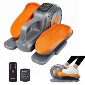 Under Desk Elliptical Electric Mini Elliptical Training Machines Seated Pedal Exerciser with Display Monitor and Remote Control Home Office Steppers Exercise