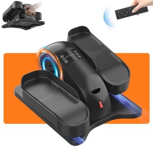 Under Desk Elliptical Elipse Leg Exerciser Electric as Seen on TV with 12 Adjustable Speed Peddler Exerciser for Seniors with Remote Control Leg Exerciser While Sitting for Seniors