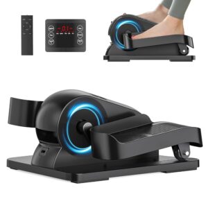 Under Desk Elliptical Ellipse Leg Exerciser as Seen on TV with 12 Adjustable Speed Quiet & Portable Peddler Exerciser for Seniors with Remote Control